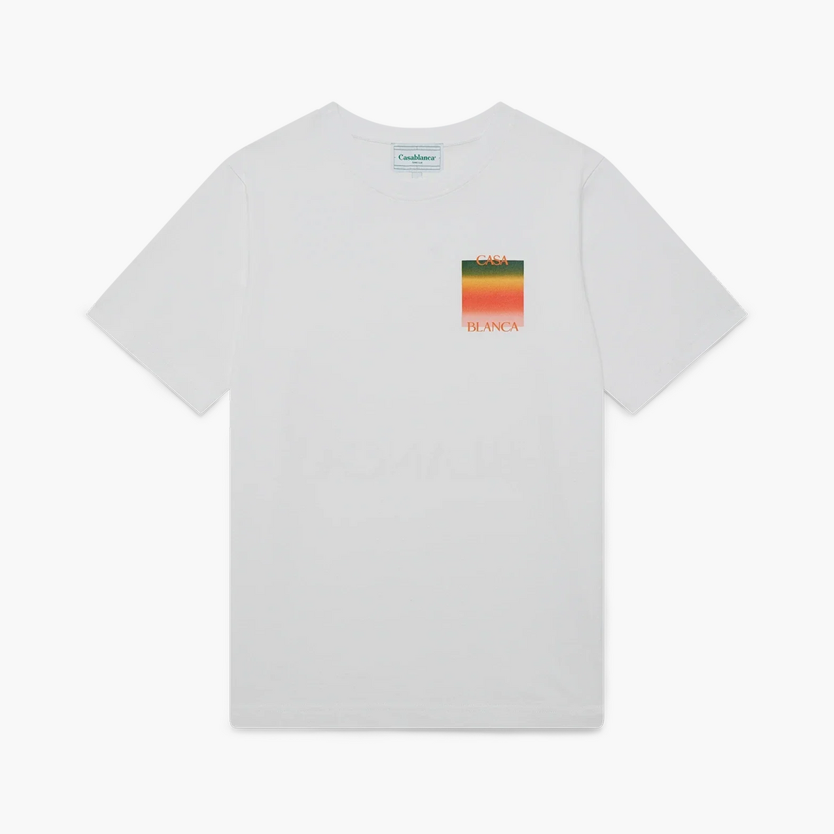 Casablanca T-Shirt Gradient Logo Blanc