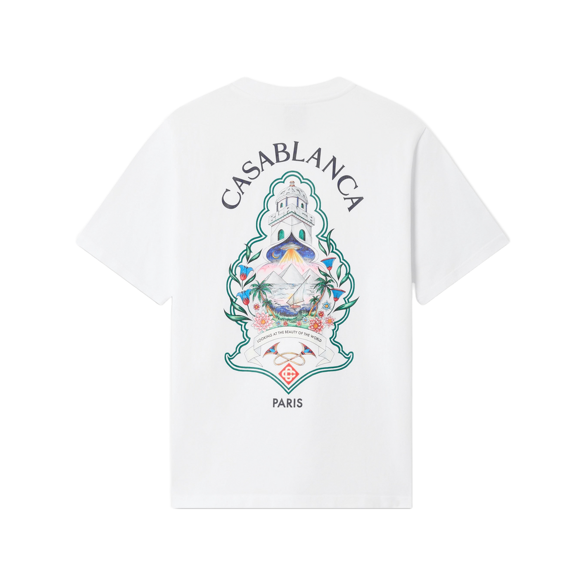 Casablanca T Shirt Hotel Emblem White