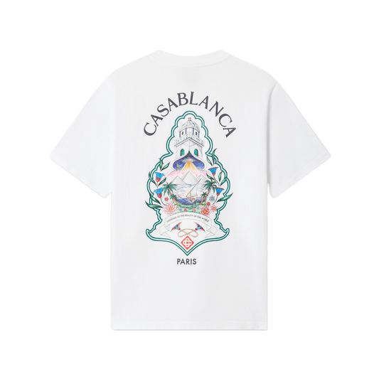 Casablanca T Shirt Hotel Emblem White