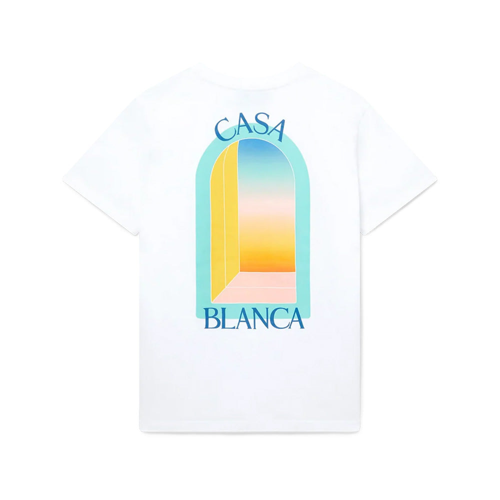Casablanca T-Shirt L'Arc Coloré Blanc