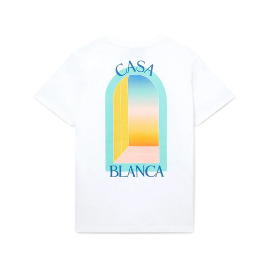Casablanca T-Shirt L'Arc Coloré Blanc