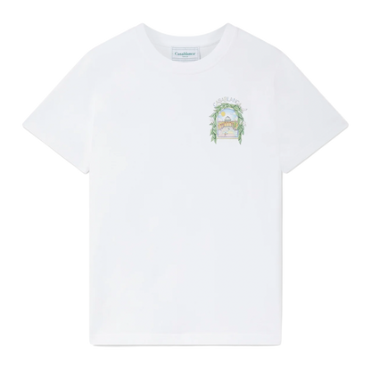 Casablanca T-Shirt L'Arche de Tennis Blanc