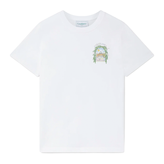 Casablanca T-Shirt L'Arche de Tennis Blanc