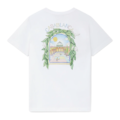 Casablanca T-Shirt L'Arche de Tennis Blanc