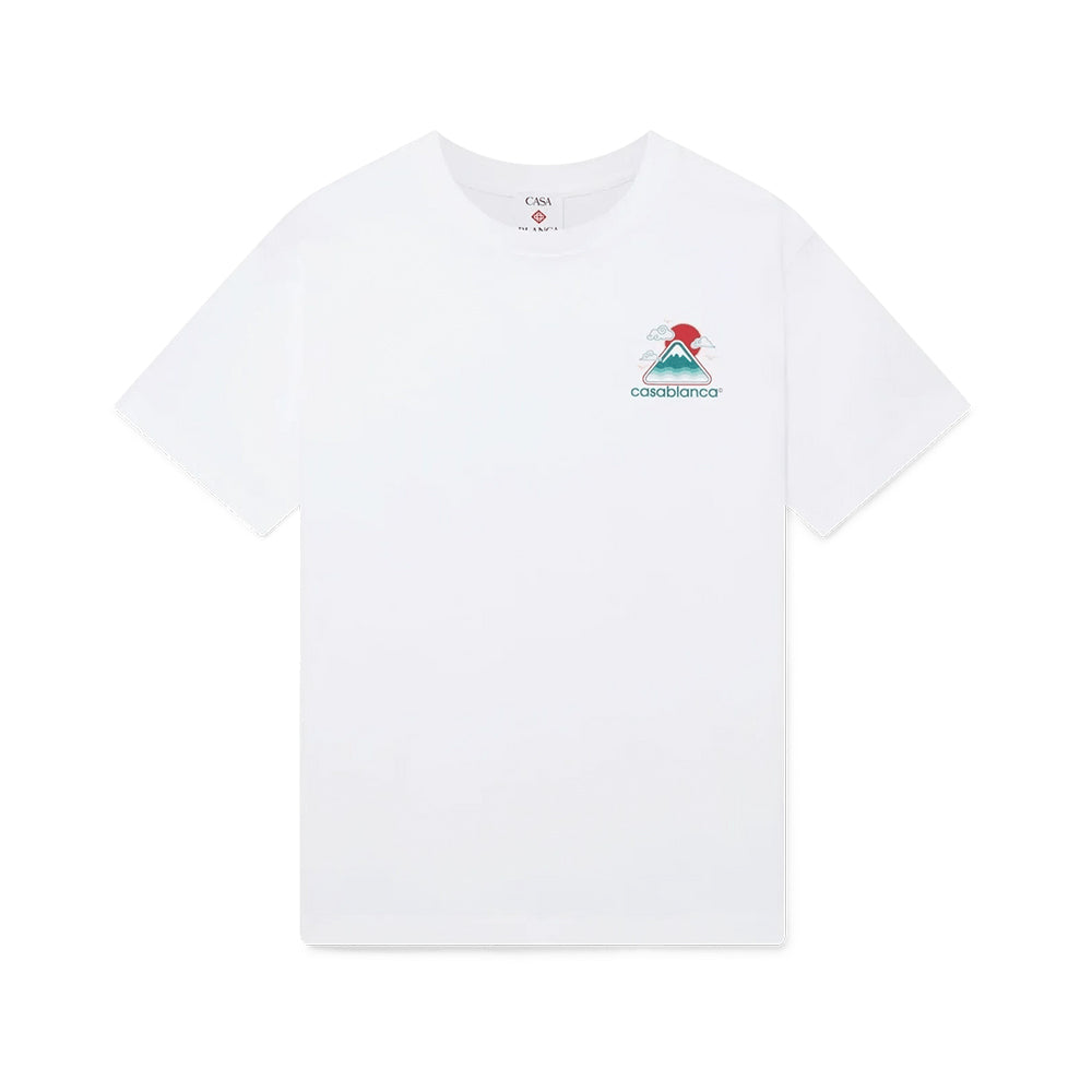 Casablanca T-shirt Montagne Ondulée Blanc