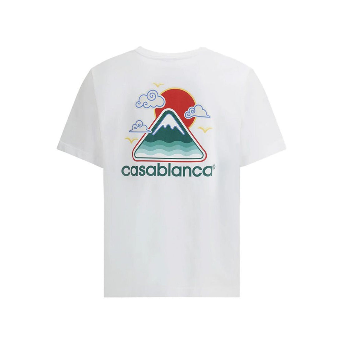 Casablanca T-shirt Montagne Ondulée Blanc