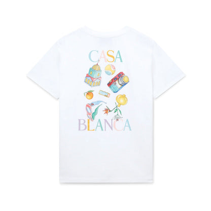Casablanca T-shirt Objets en Vrac Blanc