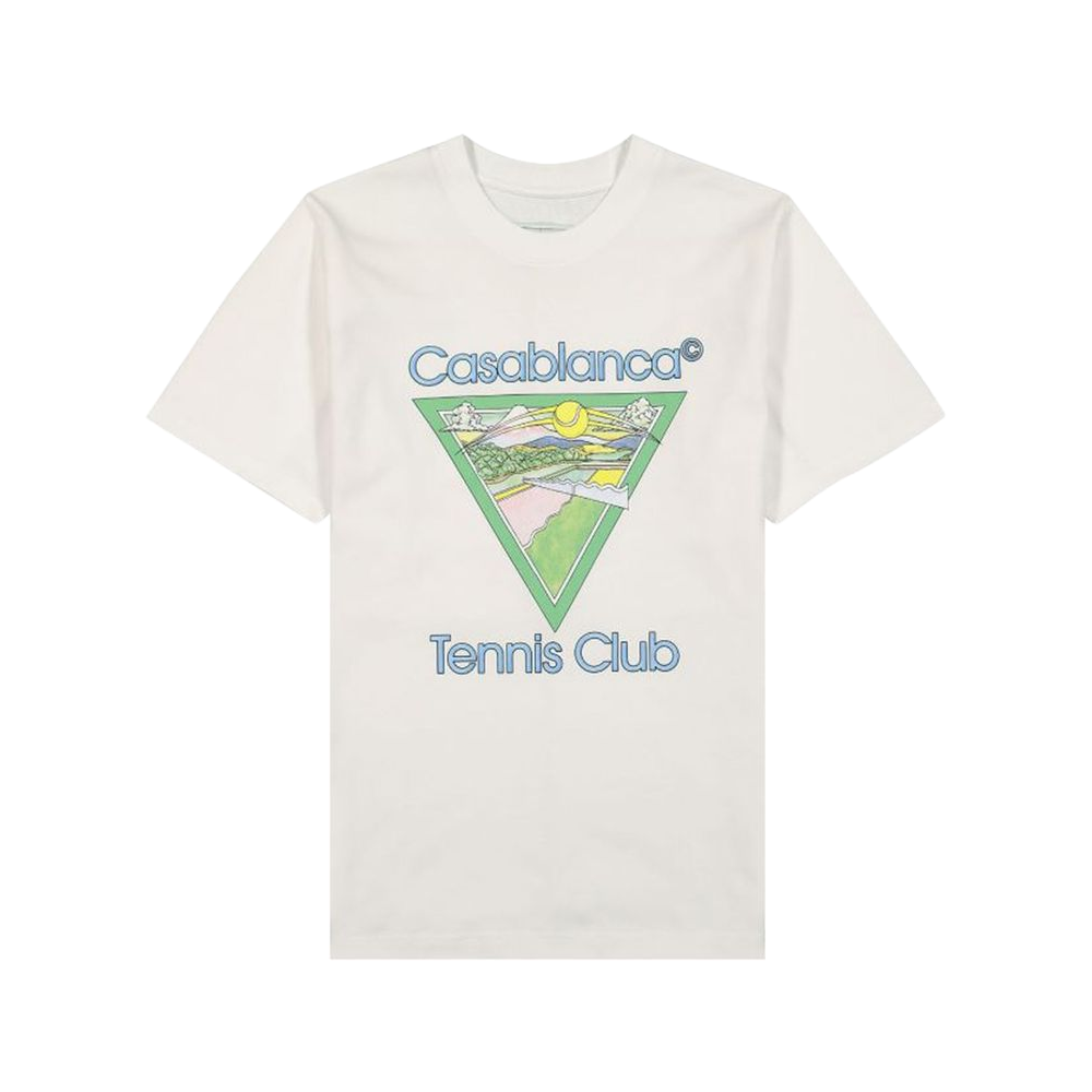 Casablanca T-shirt Tennis Club Blanc