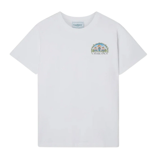 Casablanca T-shirt Vue de Damas Blanc