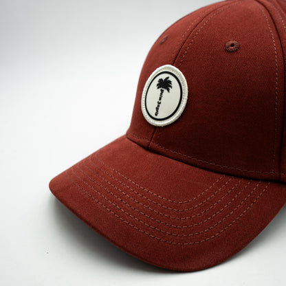 Casquette Palm Angels Logo Brodé Palm Bordeaux
