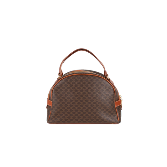 Céline Macadam Canvas Dome Handbag Brown Cloth