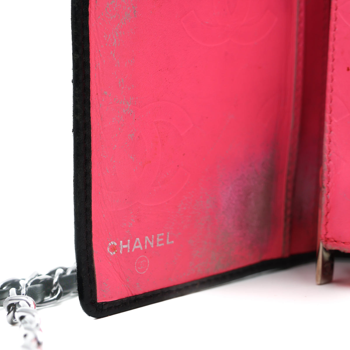 Chanel Portefeuille Noir Rose