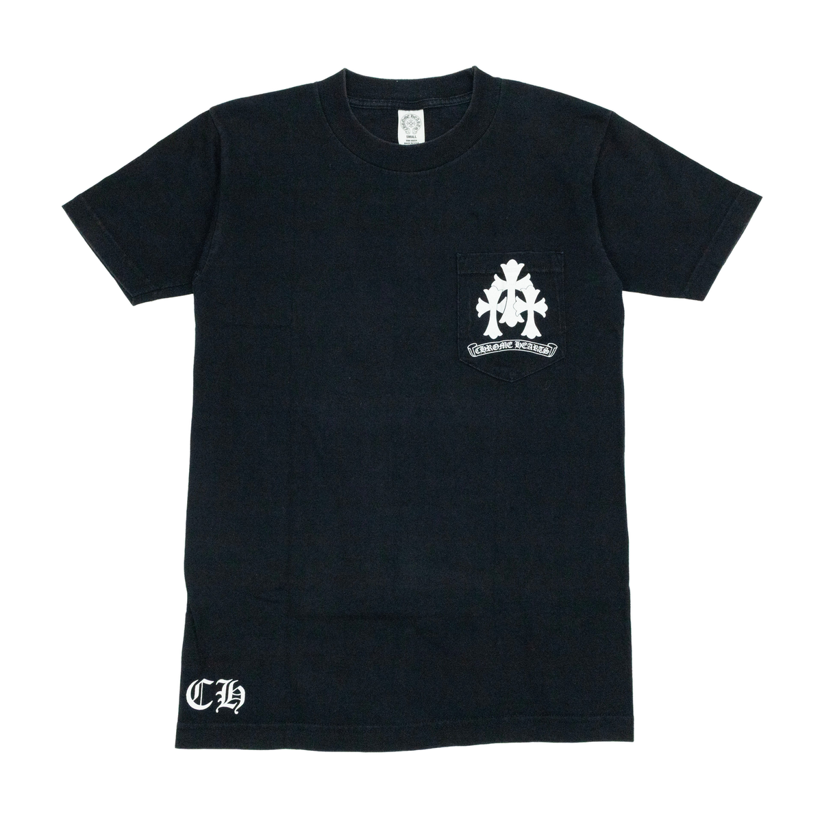 Chrome Hearts T-Shirt Logo 3 Croix Poche Noir