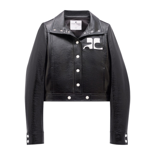 Courrèges Veste en Vinyle réédition noir