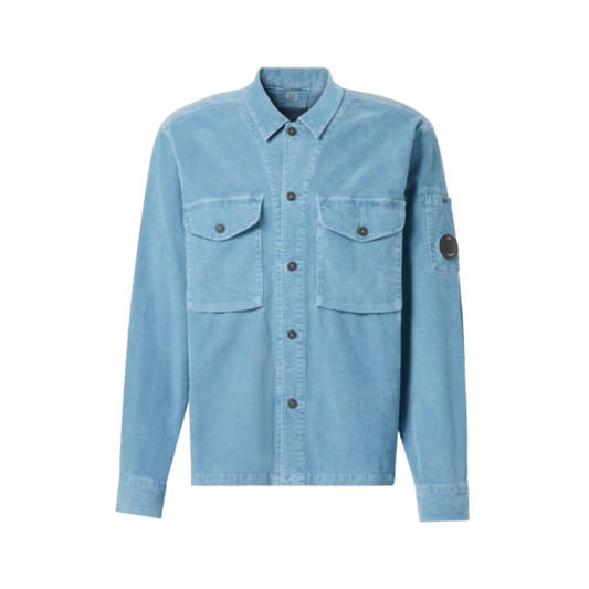 CP Company Surchemise Velours Cotelé Bleu Ciel