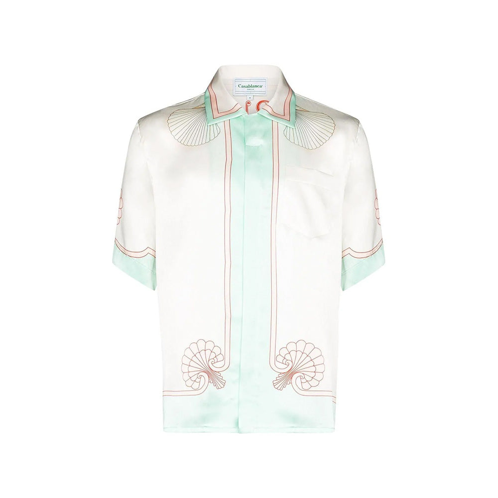Casablanca Chemise Coquillage Beige/Vert