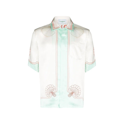 Casablanca Chemise Coquillage Beige/Vert