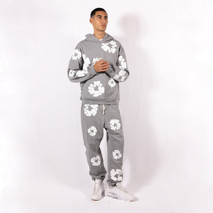 Denim Tears Hoodie The Cotton Wreath Gris