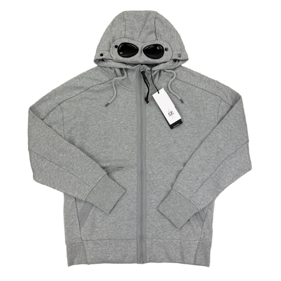 Diagonal Raised Fleece Goggle Zip Sweatshirt