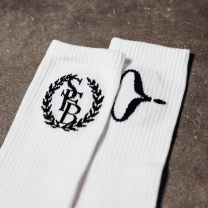 Dimension Stores x Starfobar Chaussettes Blanc