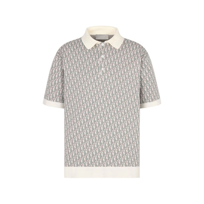 Dior T-Shirt Polo Oblique Bleu Marron