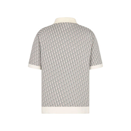 Dior T-Shirt Polo Oblique Bleu Marron