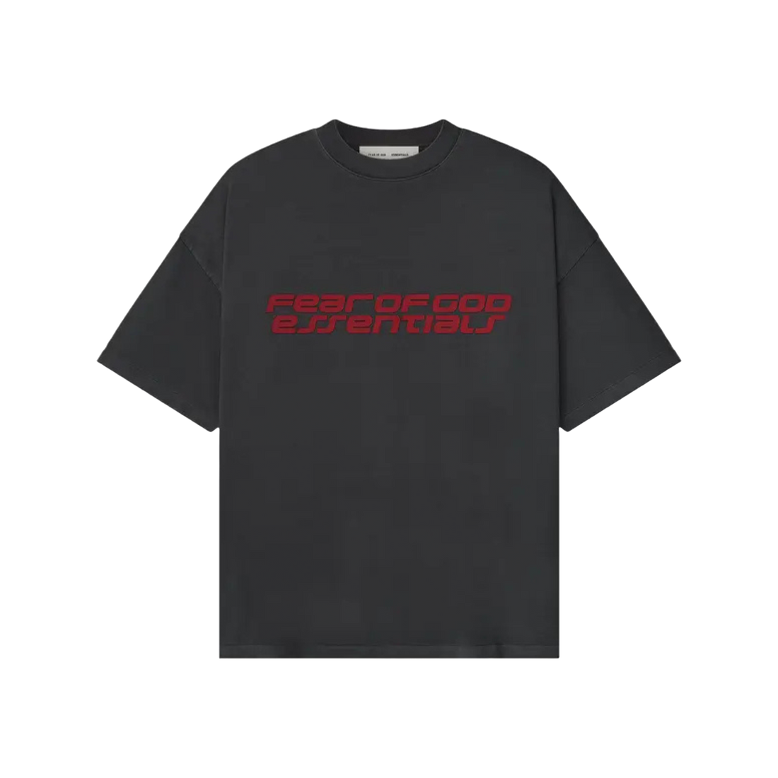 Essentials T-Shirt 90s Iron Grey Red Fear of God