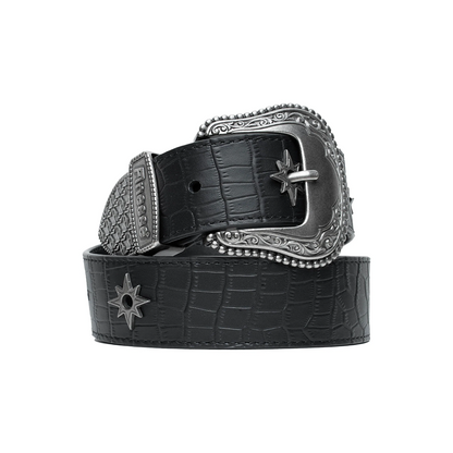 Finesse Ceinture Crocodile Noir