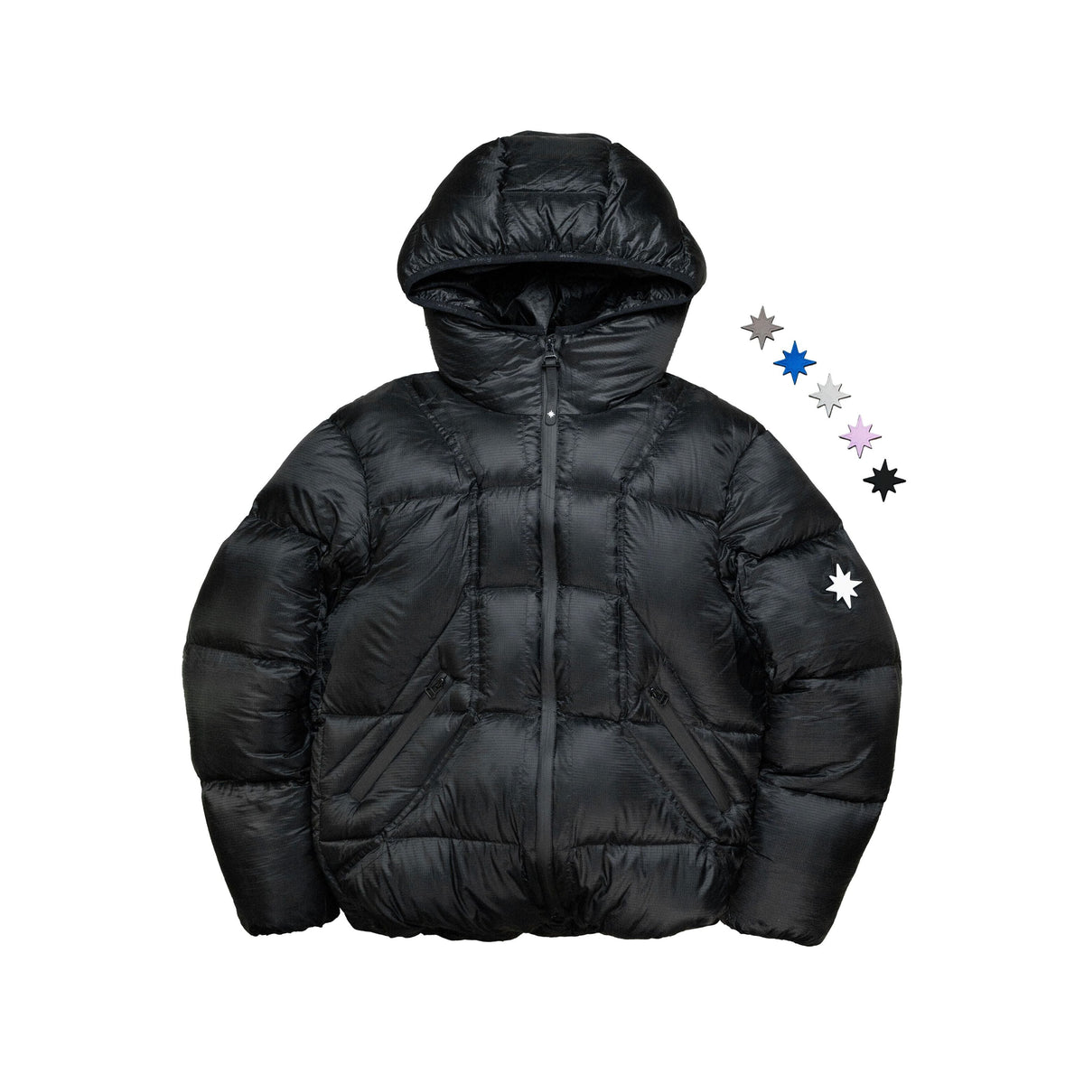 Finesse Mentality Puffer Jacket Black