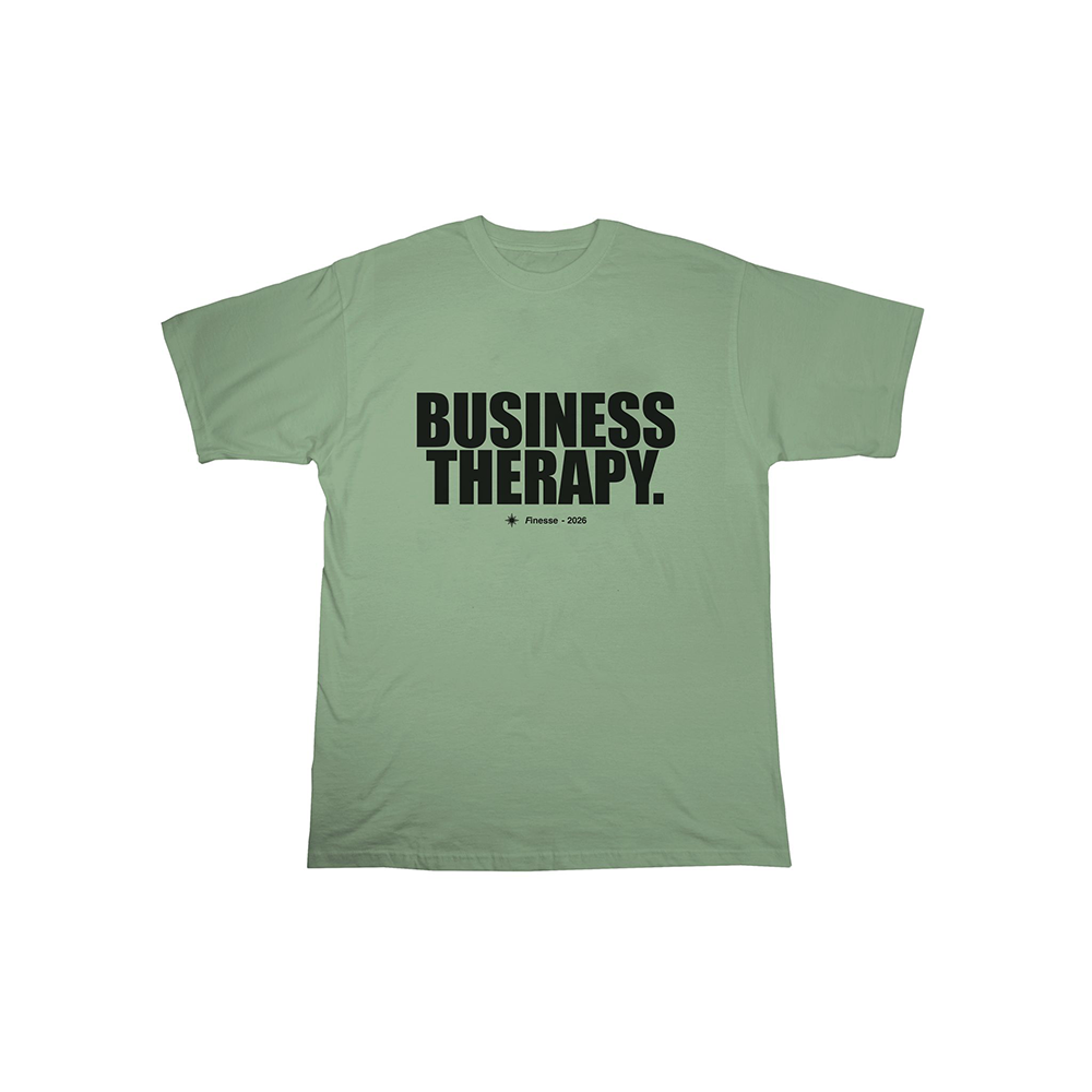Finesse T-shirt Business Therapy Black on Kaki