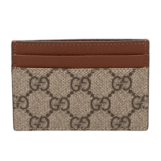 Gucci Porte-carte GG Beige Marron