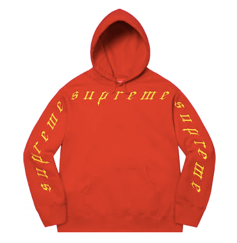 Supreme Hoodie - Raised Embroidery - Rouge
