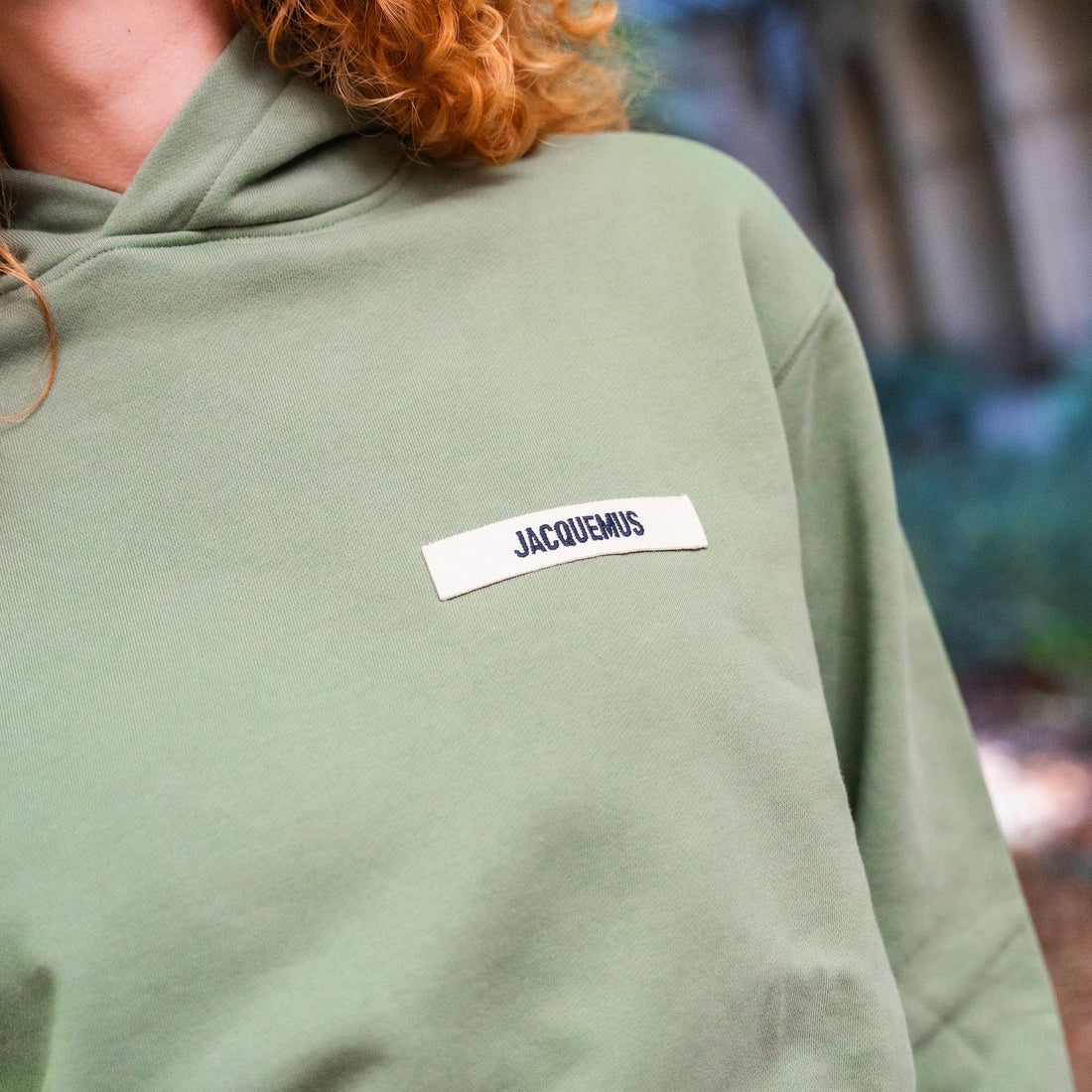 Jacquemus Hoodie Gros Grain Vert clair