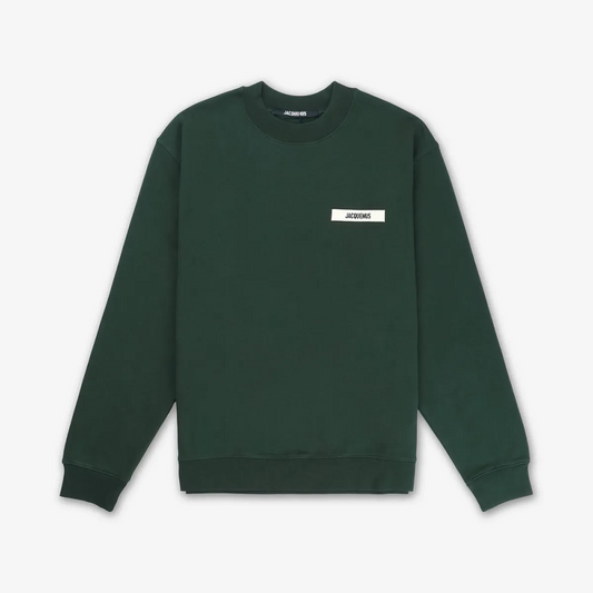Jacquemus Le Sweatshirt Gros Grain Vert Foncé