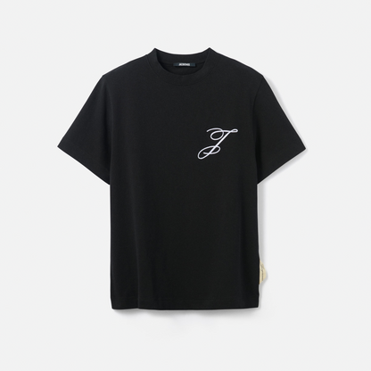 Jacquemus T-shirt Noir Logos Brodés