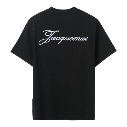 Jacquemus T-shirt Noir Logos Brodés