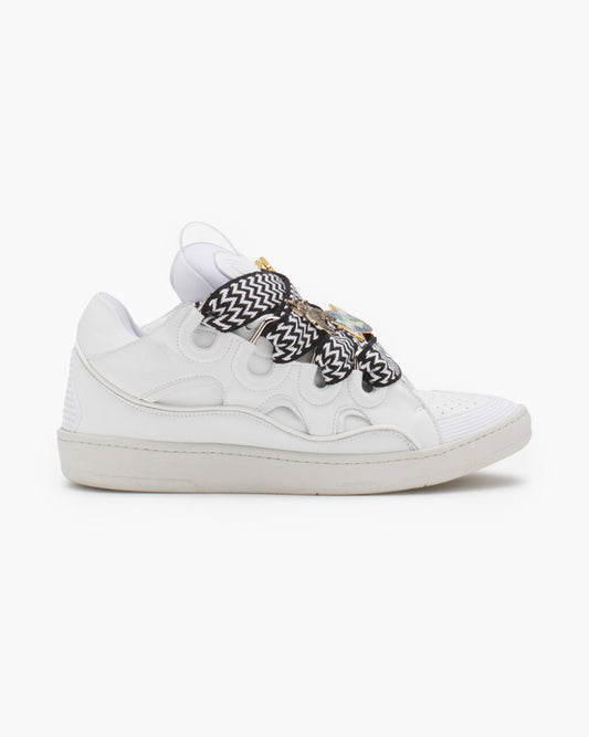 Lanvin Leather Curb Sneaker 3.0 White