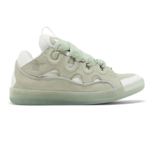 Lanvin Leather Curb Sneaker Sage Green