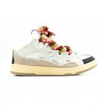 Lanvin Leather Curb Sneaker White Ivory