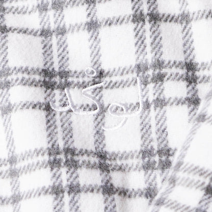LOCKD Veste Puffer Tartan Blanc