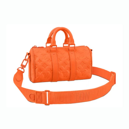 Louis Vuitton Keepall Bandouliere 25 Monogram Embossed Orange