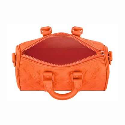 Louis Vuitton Keepall Bandouliere 25 Monogram Embossed Orange