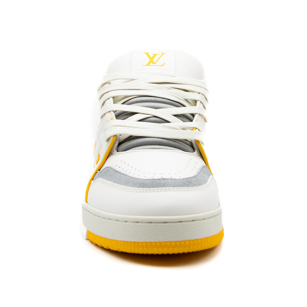 Louis Vuitton LV Trainer White Yellow Script