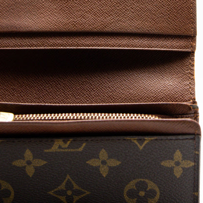 Louis Vuitton Porte Monnaie Tresor Monogram Marron