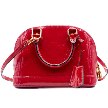 Louis Vuitton Sac à main Alma BB Vernis Rouge