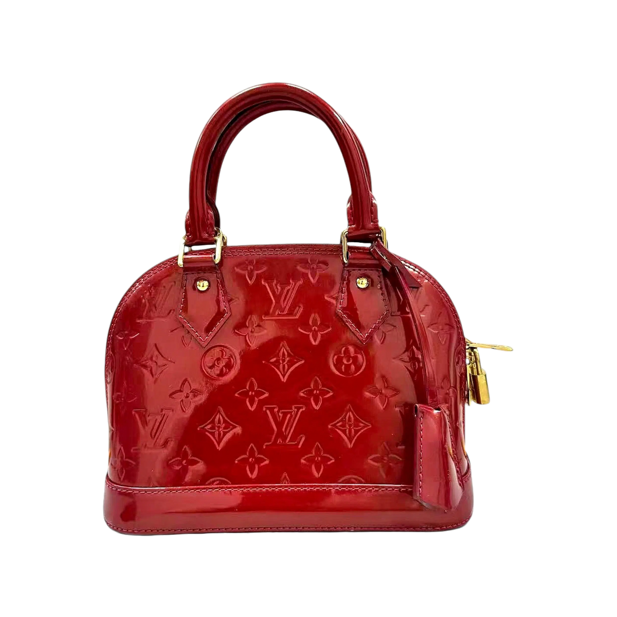Louis Vuitton Sac à main Alma BB Vernis Rouge