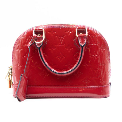 Louis Vuitton Sac à main Alma BB Vernis Rouge