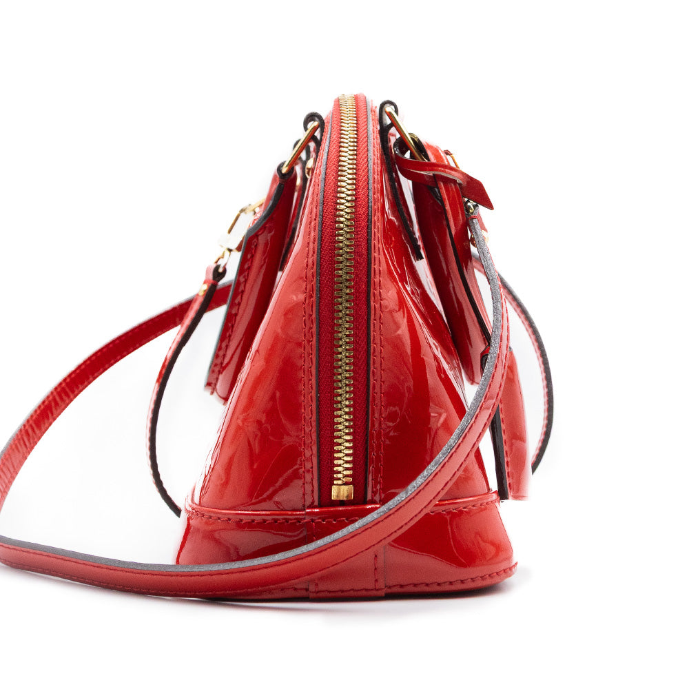 Louis Vuitton Sac à main Alma BB Vernis Rouge