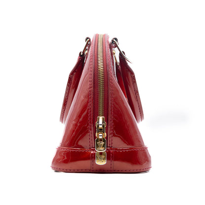 Louis Vuitton Sac à main Alma BB Vernis Rouge