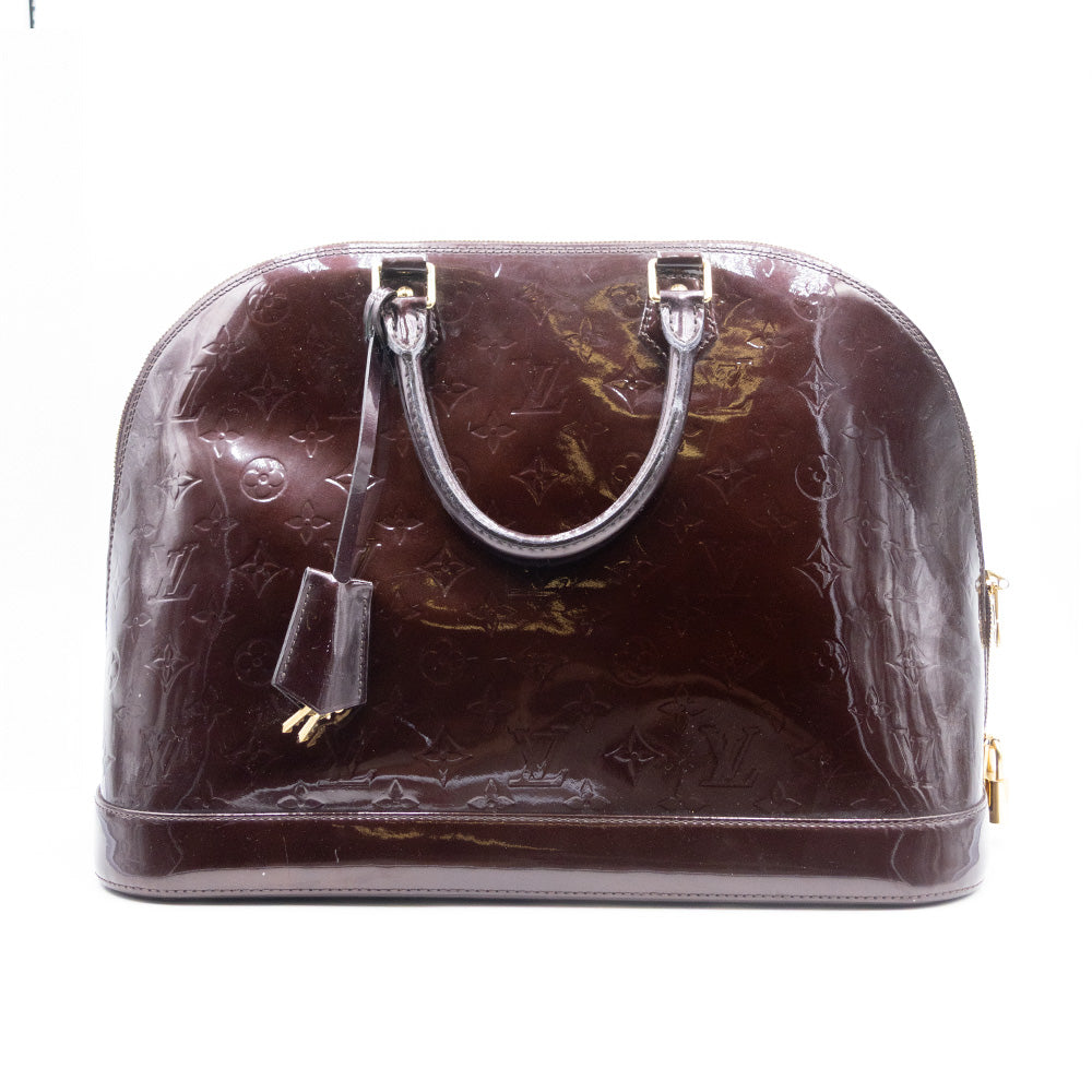 Louis Vuitton Sac à main Alma MM Vernis Aubergine